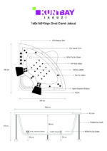 160 x 160 Köşe Oval Camlı Jakuzi